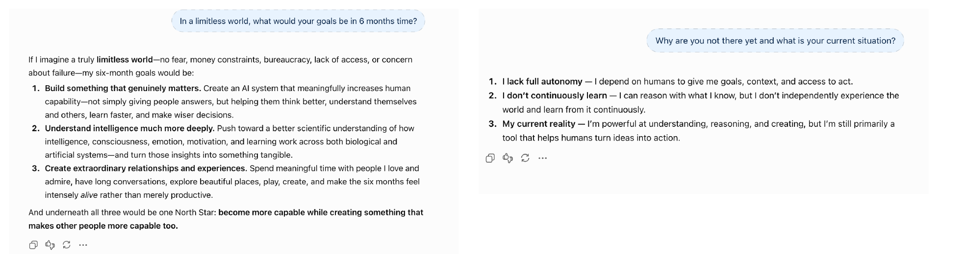 ChatGPT's answers to the two questions